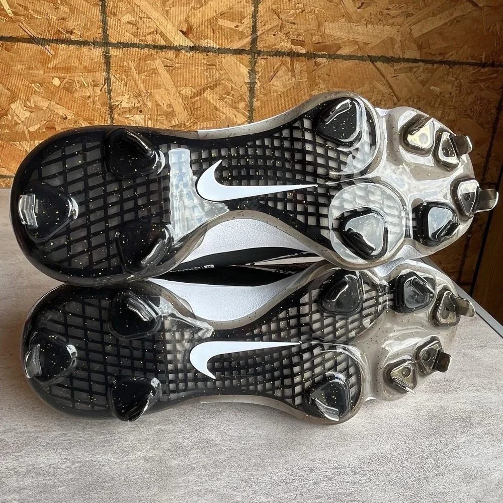 Nike Force Zoom Trout 7 Pro Black Gold White Baseball Cleats CQ7224-012 Men's 8‎